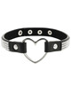 coquette - chic desire vegan leather choker with heart D-229289