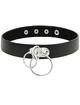 coquette - chic desire double ring vegan leather choker D-229293