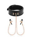 begme - black edition collar with nipple clamps with neoprene lining D-229251