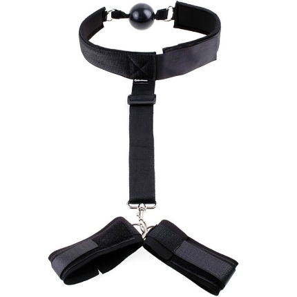 Mordaça OhMama Fetish Neoprene com Algemas,D-230327