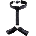 ohmama fetish - fetish neoprene gag with hand cuffs