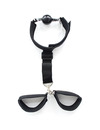 ohmama fetish - fetish neoprene gag with hand cuffs D-230327