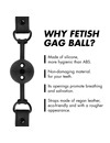 fetish submissive bondage - breathable silicone ball gag D-237016