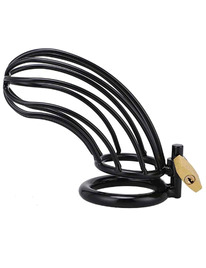 metal hard - black bird chastity ring cage D-224958