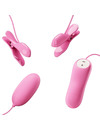 Pinças de Mamilos Pretty Love com Vibração e Eletroshock Rosa,D-233391