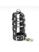 ohmama fetish - leather sheath with metal rings and padlock D-230056