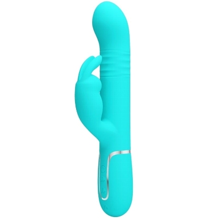 pretty love - vibrador coale rabbit perlas verde agua