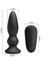 mr play - plugue anal de controle remoto vibrador poderoso preto,D-238730