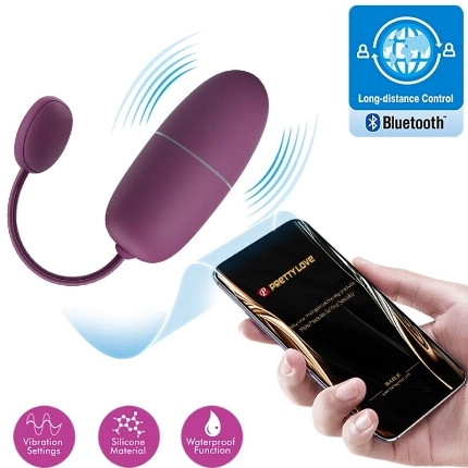 pretty love - nymph huevo vibrador controlado por app lila