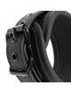 fetish submissive - open legs position with noprene lining handcuffs D-218905