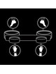 fetish submissive - barra de espalhamento de bondage com forro de noprene,D-218912