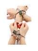 metal hard - criss cross handcuff stainless steel restraints D-224977
