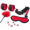 Kit BDSM OhMama Fetiche 5 Peças Vermelho