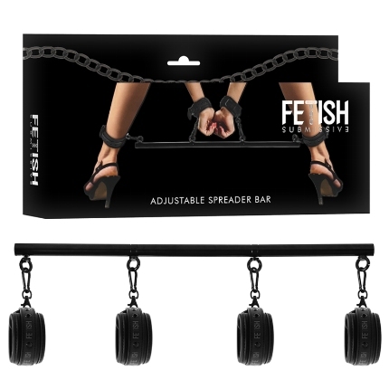 fetish submissive bondage - barra separadora ajustable 4 piezas