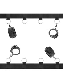 fetish submissive - set ataduras cama luxury con forro de neopreno