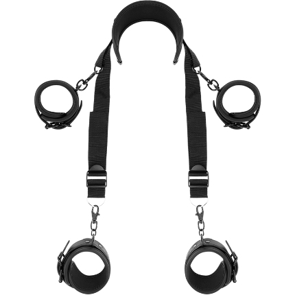 fetish submissive - master position with 4 noprene-lined handcuffs D-218904