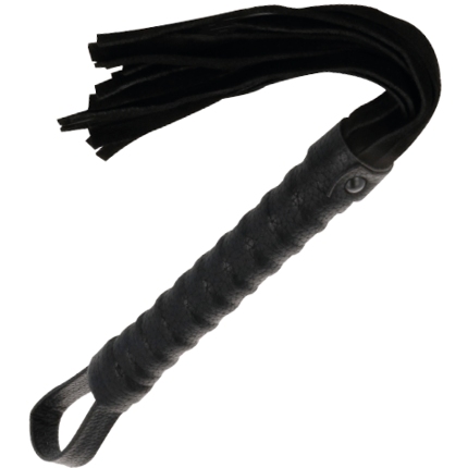 darkness - black bondage whip with leather handle D-221214