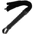 darkness - black bondage whip with leather handle