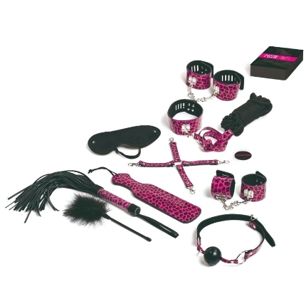 tease please - set 13 magenta bondage accessories D-229943