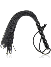 ohmama fetish ribbed silicone handle flogger 22 cm