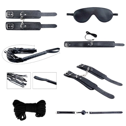 alive - secret desires kit 7 piezas bdsm negro