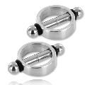 metal hard - magnetic nipple clamps pair