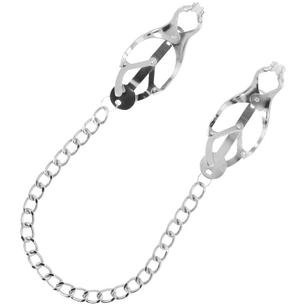 darkness - metal nipple clamp with chain D-226735