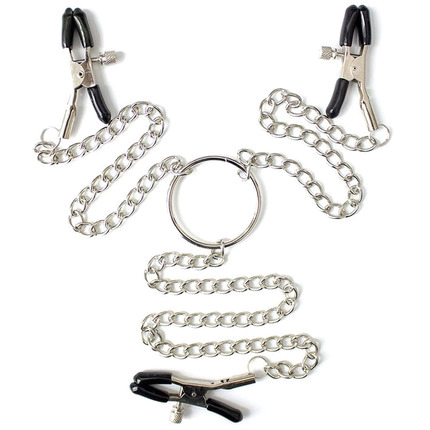 ohmama fetish - 3 in 1 metal nipple clamps D-229910