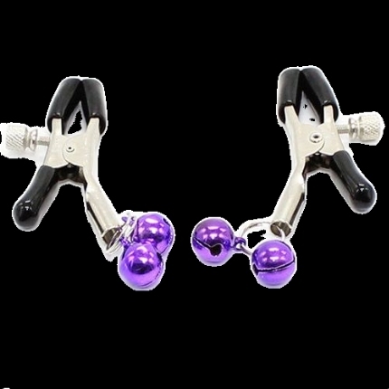 ohmama fetish - nipple clamps with lilac bell D-229915