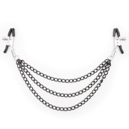 ohmama fetish - nipple clamps with black chains D-230013