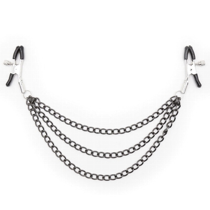 Ohmama fetish - pinzas pezones con cadenas negras