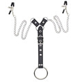 ohmama fetish - nipple clamps with chains and penis ring