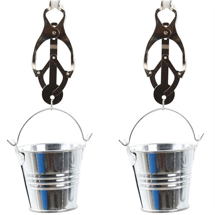 ohmama fetish nipple clamps with buckets D-230141