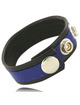 leather body - correa de cuero ajustable para pene azul-negra