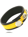 leather body - correa cuero ajustable pene amarillo-negra