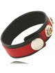 leather body - correa de cuero ajustable para pene roja- negra