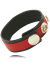 leather body - correa de cuero ajustable para pene roja- negra