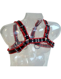 leather body - arnÊs de iii preto / vermelho,D-208611