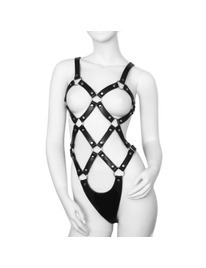 leather body - mulher de estilo ousado de couro,D-205470