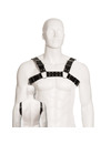 leather body - black bull dog harness D-205471