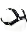 leather body - black bull dog harness D-205471