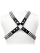 leather body - pyramid stud harness