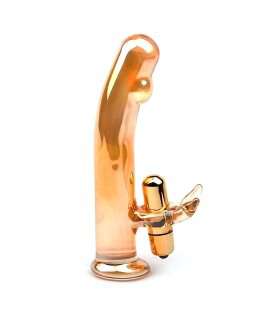 Dildo Rabbit Glass with Vibration 17 cm 225005