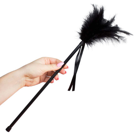 secretplay - plumero plumas negro 40 cm