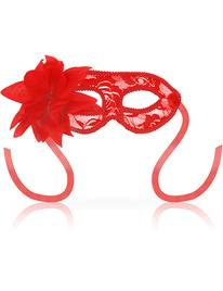 ohmama - masks antifaz con encajes y flor rojo