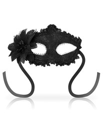 ohmama - masks antizaz estilo veneciano flor lateral - negra