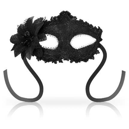 ohmama - antizaz masks venetian style side flower - black D-230042