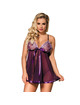 Subblime - babydoll with bow and shinny details purple s/m