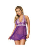 Babydoll Subblime Lace Roxo