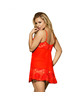 Babydoll Subblime Floral Lace Vermelho